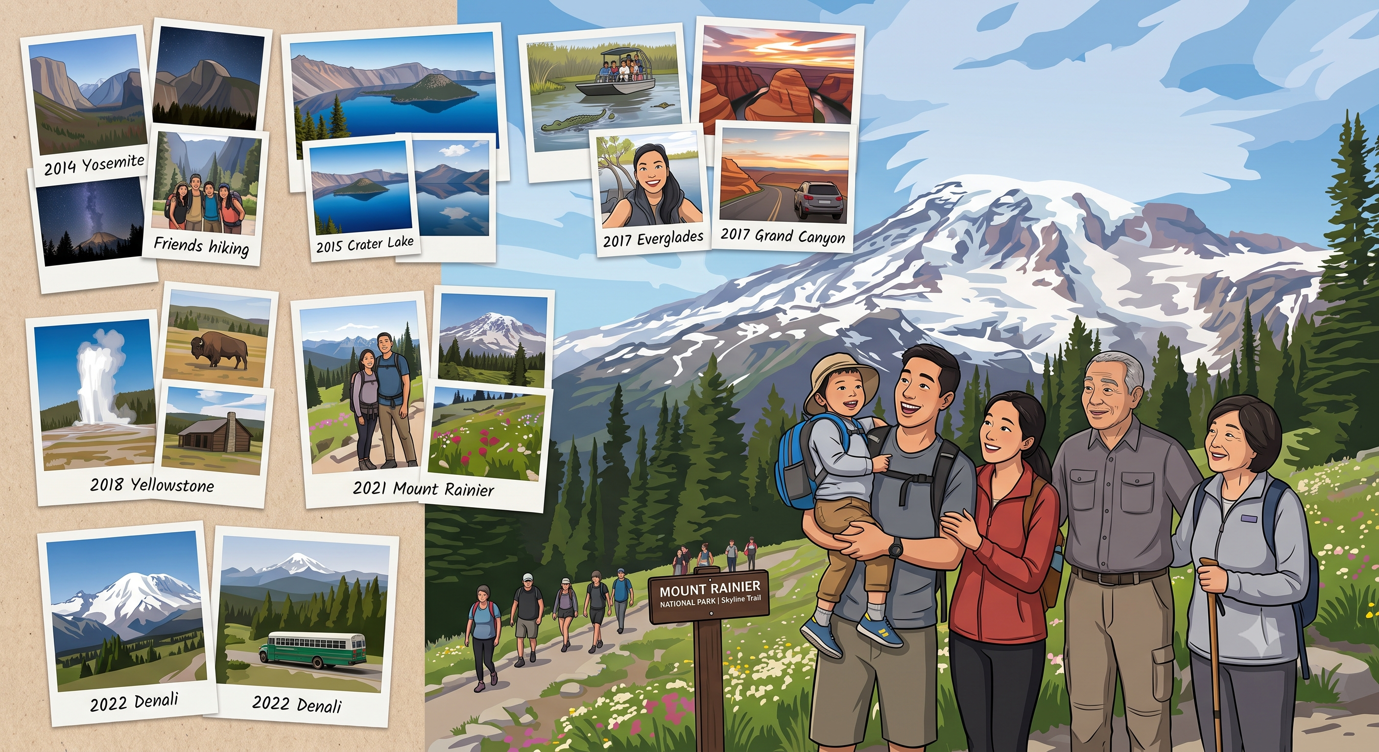 Twelve years of national park travels — from one person to a family